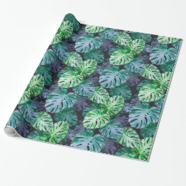 Tropische monstera Leaves Cadeaupapier