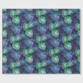 Tropische monstera Leaves Cadeaupapier (Vlak)