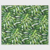 Tropische monstera Leaves Cadeaupapier (Vlak)