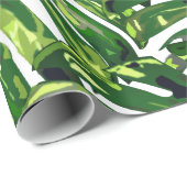 Tropische monstera Leaves Cadeaupapier (Rol Hoek)