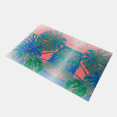 Tropische monstera Leaves Deurmat (Schuin)