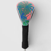 Tropische monstera Leaves Golfheadcover (Voorkant)