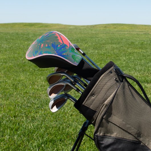Tropische monstera Leaves Golfheadcover (Insitu)