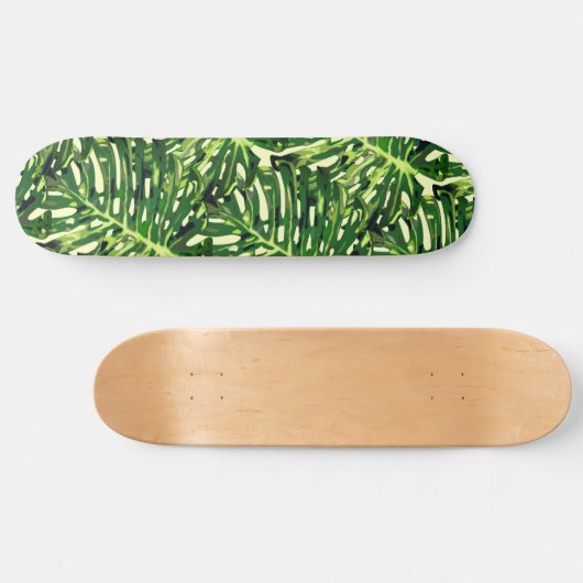 Tropische Monstera Leaves - Green Travel Persoonlijk Skateboard (Horizontaal)