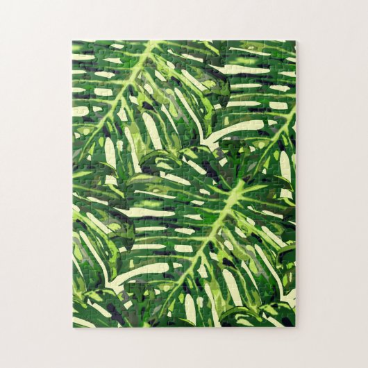 Tropische Monstera Leaves - Griekenland Legpuzzel (Verticaal)