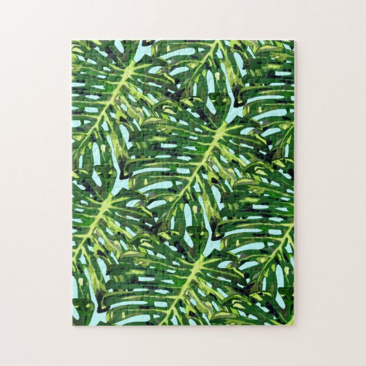 Tropische Monstera Leaves - Griekenland Legpuzzel (Verticaal)