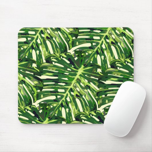 Tropische Monstera Leaves - Holiday Muismat (Met muis)
