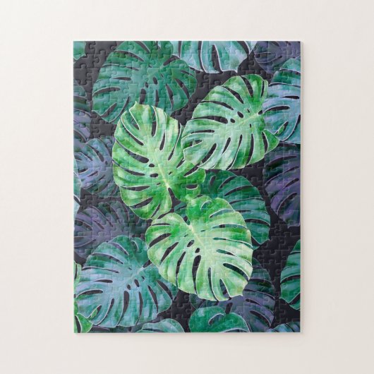 Tropische monstera Leaves Legpuzzel (Verticaal)