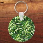 Tropische monstera Leaves Sleutelhanger (Voorkant)