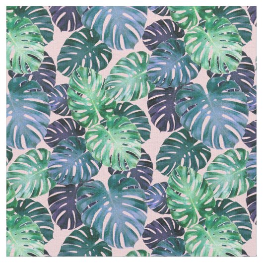 Tropische monstera Leaves Stof (Close Up)