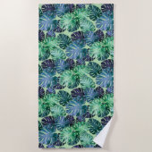 Tropische monstera Leaves Strandlaken (Voorkant)