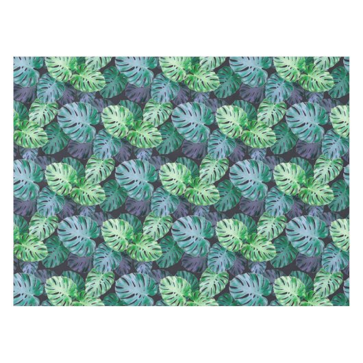 Tropische monstera Leaves Tafelkleed (Voorkant (Horizontaal))