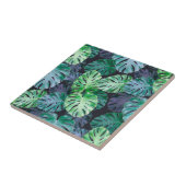 Tropische monstera Leaves Tegeltje (Zijkant)