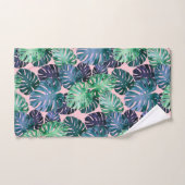 Tropische monstera levea uit de doekset bad handdoek (Handdoek)