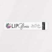 Tropische monstera Lip Gloss-verpakking Labels (Design 2)