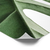 Tropische monstera marmer Wedding Seding Chart Poster (Hoek)