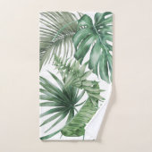 Tropische monstera Oerwoud palmbomen groen Bad Handdoek (Handdoek)