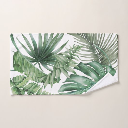 Tropische monstera Oerwoud palmbomen groen Bad Handdoek (Handdoek)
