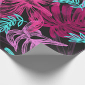 Tropische monstera olievlekken cadeaupapier (Hoek)