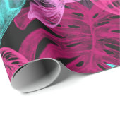 Tropische monstera olievlekken cadeaupapier (Rol Hoek)