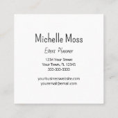 Tropische Monstera Palm Bladeren Elegante Botanisc Vierkante Visitekaartje (Achterkant)