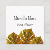 Tropische Monstera Palm Bladeren Elegante Botanisc Vierkante Visitekaartje (Voorkant)