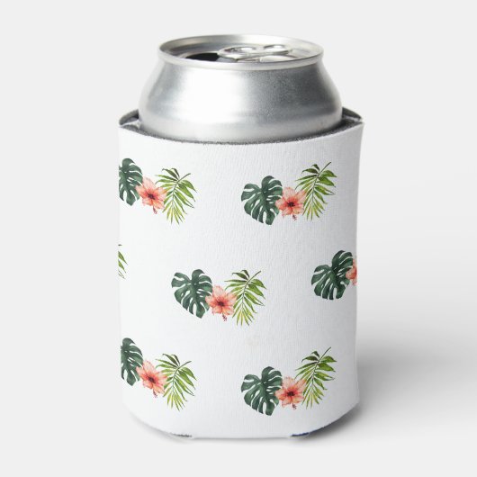 Tropische Monstera Palm Bruiloft Feest Blikjeskoeler (Blikje Voorkant)