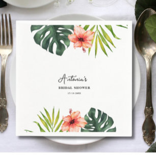 Tropische Monstera Palm Bruiloftsborrel Servet