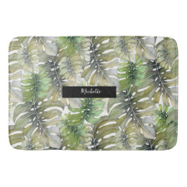 Tropische Monstera Palm Green Badmat