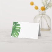 Tropische Monstera Palm Leaf Blank Place Kaarten Plaatskaartje (Voorkant)