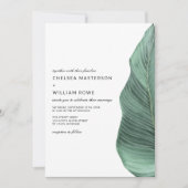 Tropische monstera palm Leaf Wedding Kaart (Voorkant)