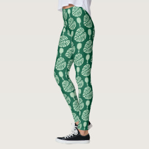 Tropische Monstera Pickleball Bruidsfeestje Leggings