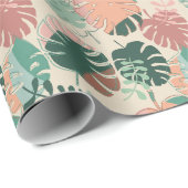 Tropische Monstera Plant Botanische Bladeren Cadeaupapier (Rol Hoek)