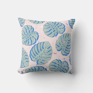 Tropische Monstera: Terrazzo Patroon Kussen