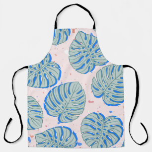 Tropische Monstera: Terrazzo  Patroon Schort
