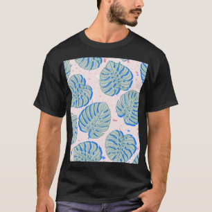 Tropische Monstera: Terrazzo Patroon T-shirt