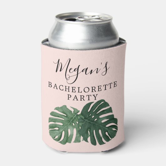 Tropische Monstera vrijgezellenfeest Can Koeler (Blikje Voorkant)