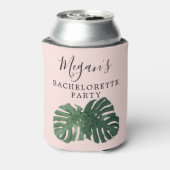 Tropische Monstera vrijgezellenparty kan koeler (Blikje Achterkant)