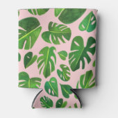 Tropische Monstera Waterverf Groen schilderen Blikjeskoeler (Voorkant)