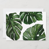 Tropische Monstera Waterverf Groen sparen de Datum Kaart (Achterkant)