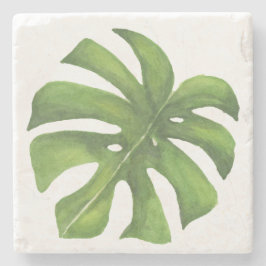 Tropische Monstera Waterverf Onderzetter