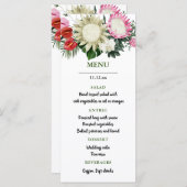 Tropische Monstera Waterverf Protea | Menu Weddens (Voorkant / Achterkant)