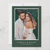 Tropische Monstera Wedding Save the Date Kaart (Achterkant)