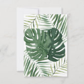Tropische monstera Wild 1 eerste verjaardag Uitnod Kaart (Achterkant)