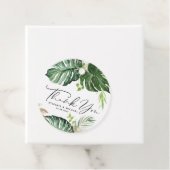 Tropische Monstera Zomer Huwelijk Dank u Bedankjes Labels (In situ)