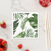 Tropische Monstera zomer strand elegante bruiloft Servet (Insitu)