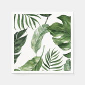Tropische Monstera zomer strand elegante bruiloft Servet (Voorkant)