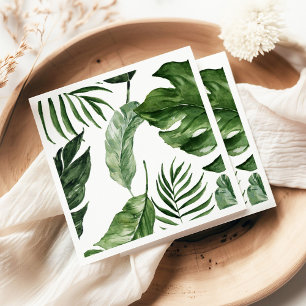 Tropische Monstera zomer strand elegante bruiloft Servet