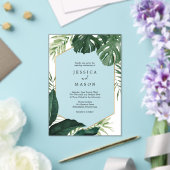 Tropische Monsters Acryl bruiloft uitnodiging (Insitu (Huwelijk))