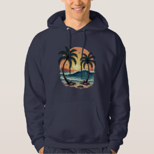 Tropische Monterey Beach Tattoo Art Design Hoodie
